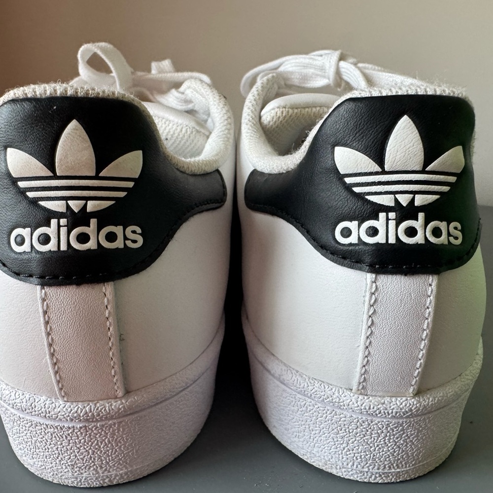 Adidas White and Black Superstar Shoes - Picture 5 of 8